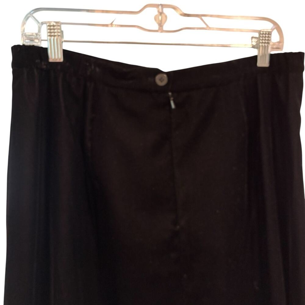 TALBOTS Black Velvet Midi Length Skirt, Size 12 - Picture 2 of 7